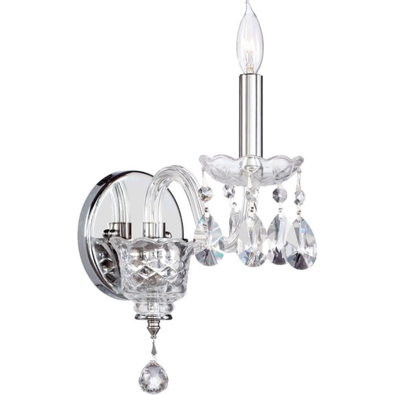 1 Light Wall Bracket In Crystal Style 4.5 Inches Wide By 10 Inches High Quorum Lighting 631-1-514