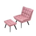 thumbnail image 4 of TiramisuBest Modern  Soft Velvet Material  Accent Chair Pink, 4 of 5
