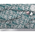 thumbnail image 3 of Soimoi Poly Georgette Fabric Leaves & Floral Block Print Fabric by Yard 42 Inch Wide, 3 of 3
