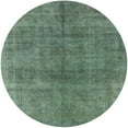 thumbnail image 1 of Ahgly Company Tapis Ronds d'Intérieur Milieu du Siècle Moderne Pin Zone Orientale Verte, 7' Ronds, 1 of 6
