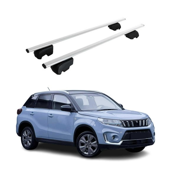 Roof Racks Luggage Carrier Cross Bars Iron for Suzuki Vitara 2015-2024 Gray 2Pcs