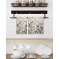 thumbnail image 3 of Spring Flowers Kitchen Dish Towels for Drying Dishes Set of 2, Vintage Floral Leaves Birds Pastoral Botanical Waffle Weave Microfiber Hand Tea Bathroom Towels Quick Dry & Absorbent Towel 15.7x23.6, 3 of 7