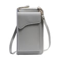 thumbnail image 2 of Dongrere Wallet Cell Phone Purse Crossbody Bag with Credit Card Slots Purse PU leather Zipper Adjustable Strap, 4.5x7.5 Inch, Gray, 2 of 8