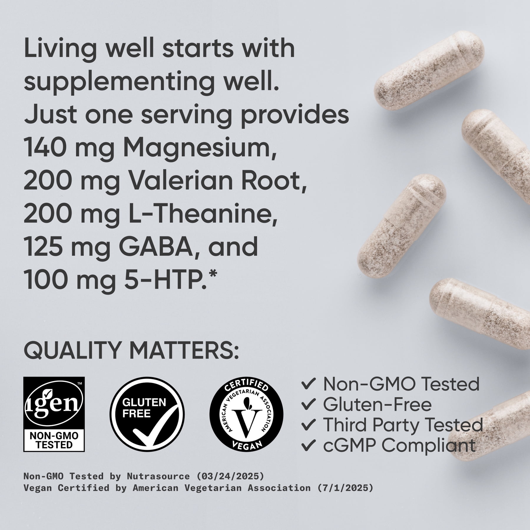 Sports Research® Sleep Complex w/ Valerian Root GABA & Magnesium - Natural Sleep Aid Relaxation