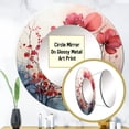 thumbnail image 3 of Designart "Charm Of Leaves In A Moody Overcast" Leaves Rund Mirror For Wall Decor - Large Red Round Printed Mirror - Traditional Round Office Mirror - 23" x 23", 3 of 6