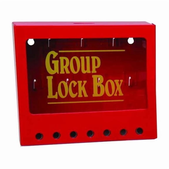 Brady Group Lockout Box,7 Locks Max,Red 105714