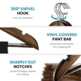thumbnail image 4 of High-Grade Wood Suit Hangers (30 Pack) - Smooth Finish Solid Wood Coat Hanger with Non Slip Pants Bar, 360° Swivel Hook and Precisely Cut Notches for Camisole, Jacket, Pant, Dress Clothes Hangers, 4 of 8
