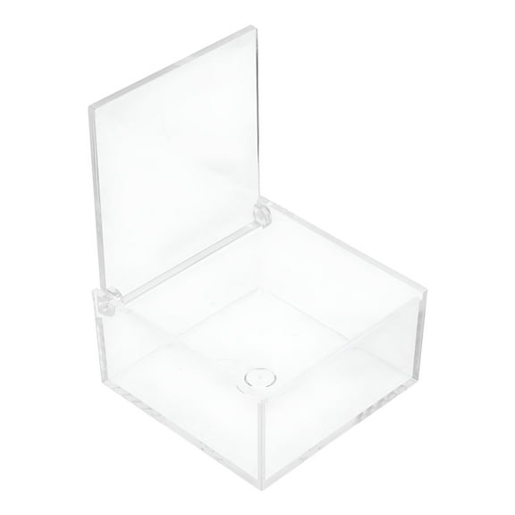 XIBUFE 2026 New Acrylic Box with Hinged Lid Clear Display Case for Small Items Jewelry Collectibles Transparent Square Container for Home Or Office Use
