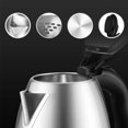 thumbnail image 4 of Hervidor Eléctrico de Acero Inoxidable de 1.8L con Indicador LED, Apagado Automático y Protección contra Secado, Incluye Base Calentadora - Ideal para Café y Té, 4 of 10