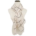thumbnail image 3 of Ladies/Women's Lightweight Floral Print/Solid Color mixture Shawl Scarf For Spring Summer season,Khaki, 3 of 6