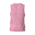 thumbnail image 3 of Gaeub Glitter Pink Men's Mesh Basketball Jersey, Quick-Drying Sleeveless Top S-4XL, Loose Muscle Tank Top -X-Large, 3 of 9