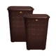 thumbnail image 1 of Cesto para Ropa Sucia Tipo Rattan - 2 Piezas con Tapa Abatible y Agarraderas Laterales, 1 of 9