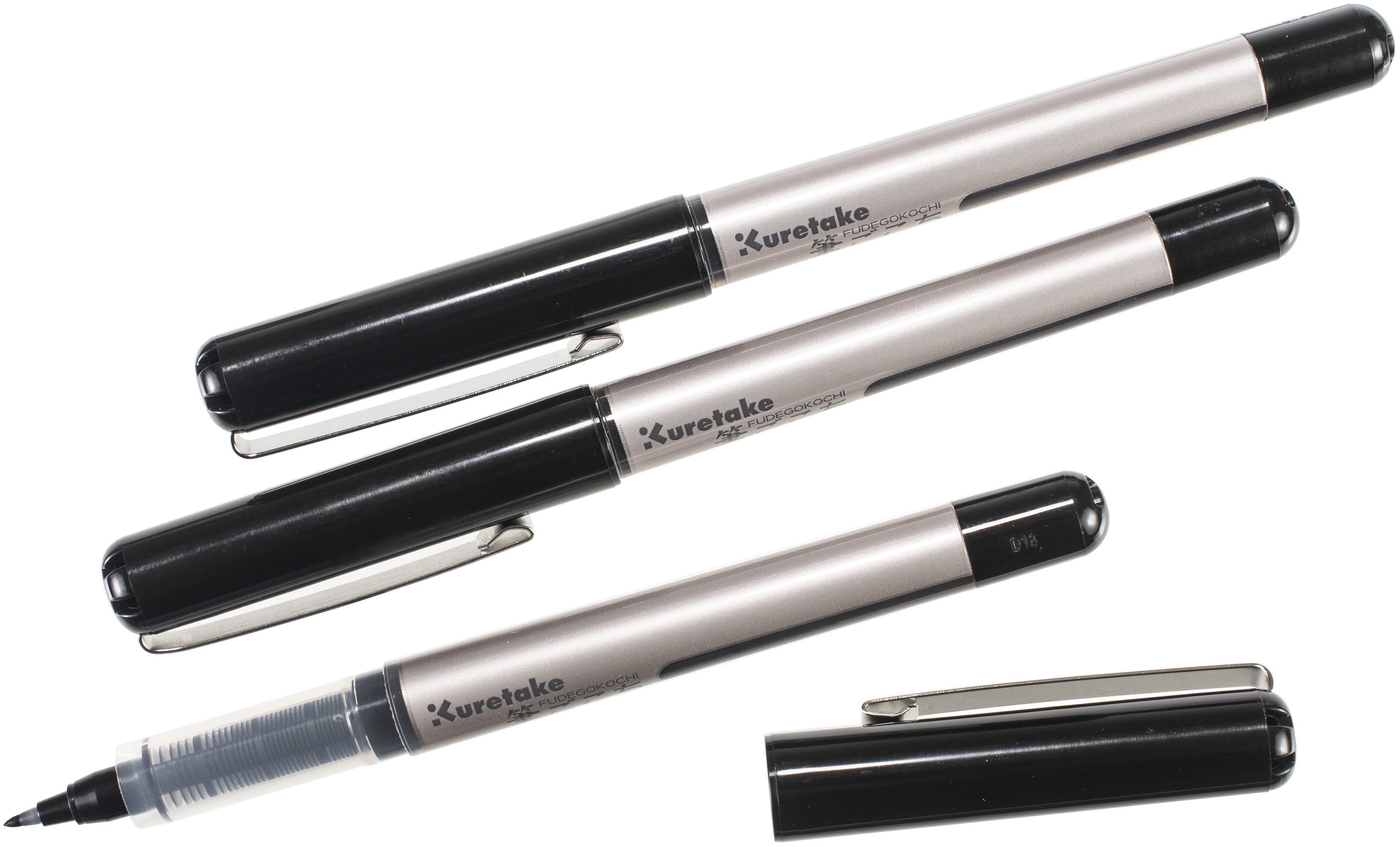 Kuretake Fudegokochi Pen 3/Pkg-Black - Walmart.com - Walmart.com