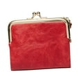 thumbnail image 1 of Cartera de mano, tarjetero, organizador de tarjetas de crédito, informal, de piel sintética, portátil Rojo, 1 of 8