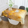 thumbnail image 5 of 60x108 Inch Tablecloth Polyester Square Tablecloth for Home Kitchen Dinner Decor Yellow Flower Field, 5 of 9