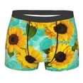thumbnail image 5 of Uemuo Yellow Sunflowers With Green Leaves Pattern Men's Boxer Briefs,Trunk Anti-Chafing,Comfortable, Durable, and Stylish Underwear-Small, 5 of 9