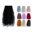 thumbnail image 1 of Women Tulle Skirt Elastic Waist Mesh Long Paragraph Skirt Dress#jxsm8063, 1 of 2