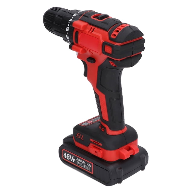 Taladro Atornillador Inalámbrico - 48V Taladro de Impacto a Bateria con 2x7000mAhBaterías y Cargador Destornillador Electrico con 2 Velocidades Bariables Portabrocas de 3/8" ANGGREK Otros