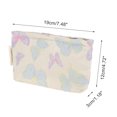 thumbnail image 2 of Unique Bargains 1 Pc Portable Embossment Butterfly Makeup Bag Polyester Beige Blue Medium, 2 of 5