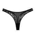 thumbnail image 2 of GPOECD Women'S Briefs Lace Trim Soft Stretch Bikini Panties Comfortable Breathable Ladies Underwear All Seasons Panties for Women,Black,XL, 2 of 4