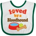 thumbnail image 3 of Inktastic Bloodhound Loved by a (Dog Breed) Boys or Girls Baby Bib, 3 of 4