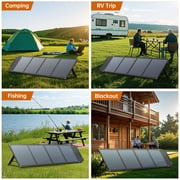 LVYUAN 200 Watt Solar Panel Foldable Solar Charger with Adjustable Kickstands, Portable IP67 Waterproof for Home, RV, Outdoor, Camping, Power Station, off Grid