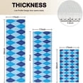 thumbnail image 4 of Light Blue and Dark Blue Argyle Pattern Kitchen Rugs Sets Of 3,Kitchen Runner Rugs Non Skid Washable,Decorative Kitchen Floor Mats for Kitchen,Sink,Laundry,17"x30"+ 17"x47" + 17"x59", 4 of 6