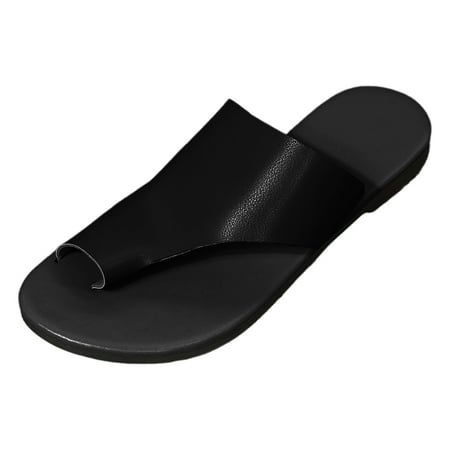 

ZHAGHMIN Women Slippers Sandals 2023 Summer Lightweight Flip Flops with Flat Heels Shoes for Women Casual Sandalias Mujer Summer Footwear Black Size8.5