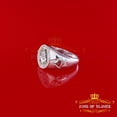 thumbnail image 3 of King of Bling's 0.50CT Real Diamond 925 Sterling Silver White Fashion Masonic Men's Ring Size 12, 3 of 12