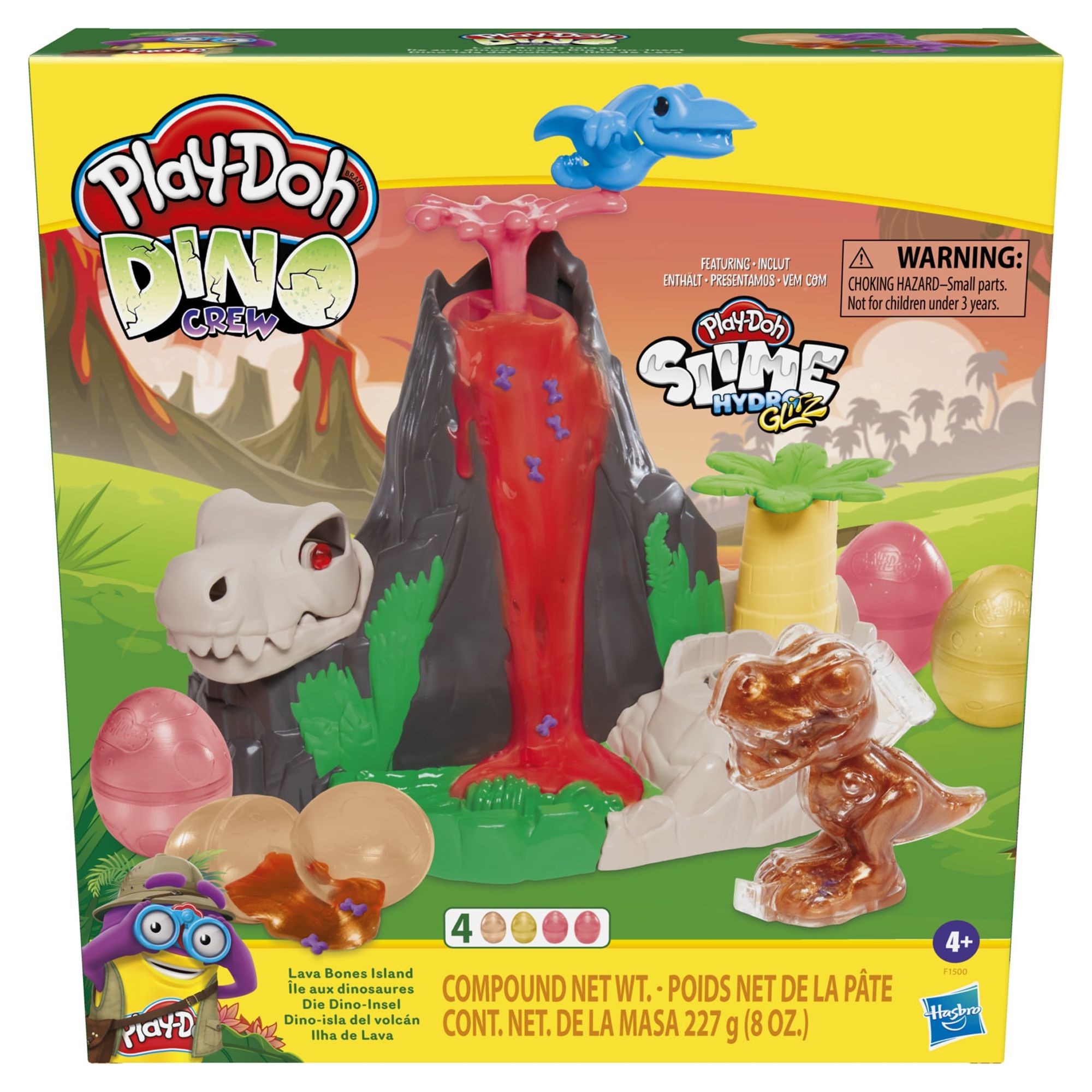 Play-Doh Slime Dino Crew Lava Bones Island Volcano Playset for Kids 4 Years and Up, Non-Toxic - image 3 of 14