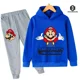 thumbnail image 1 of Conjunto de Sudadera con capucha de Super Mario para niños y niñas, ropa deportiva de 2 piezas con estampado, informal, a la moda, 2024, 1 of 1