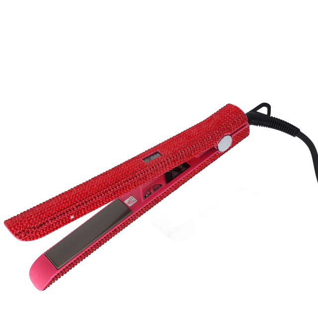 Rhinestone Curler, Adjustable Professional Hair Curling Hair Straightener Time Saving For Studio US Plug 110V