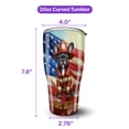 thumbnail image 5 of Firefighter French Bulldog Hero Rescue Fire Dept Fireman USA Flag 30oz Stainless Steel Tumbler Insulated Cup with Lid Dog Lover Gifts - 02026, 5 of 5