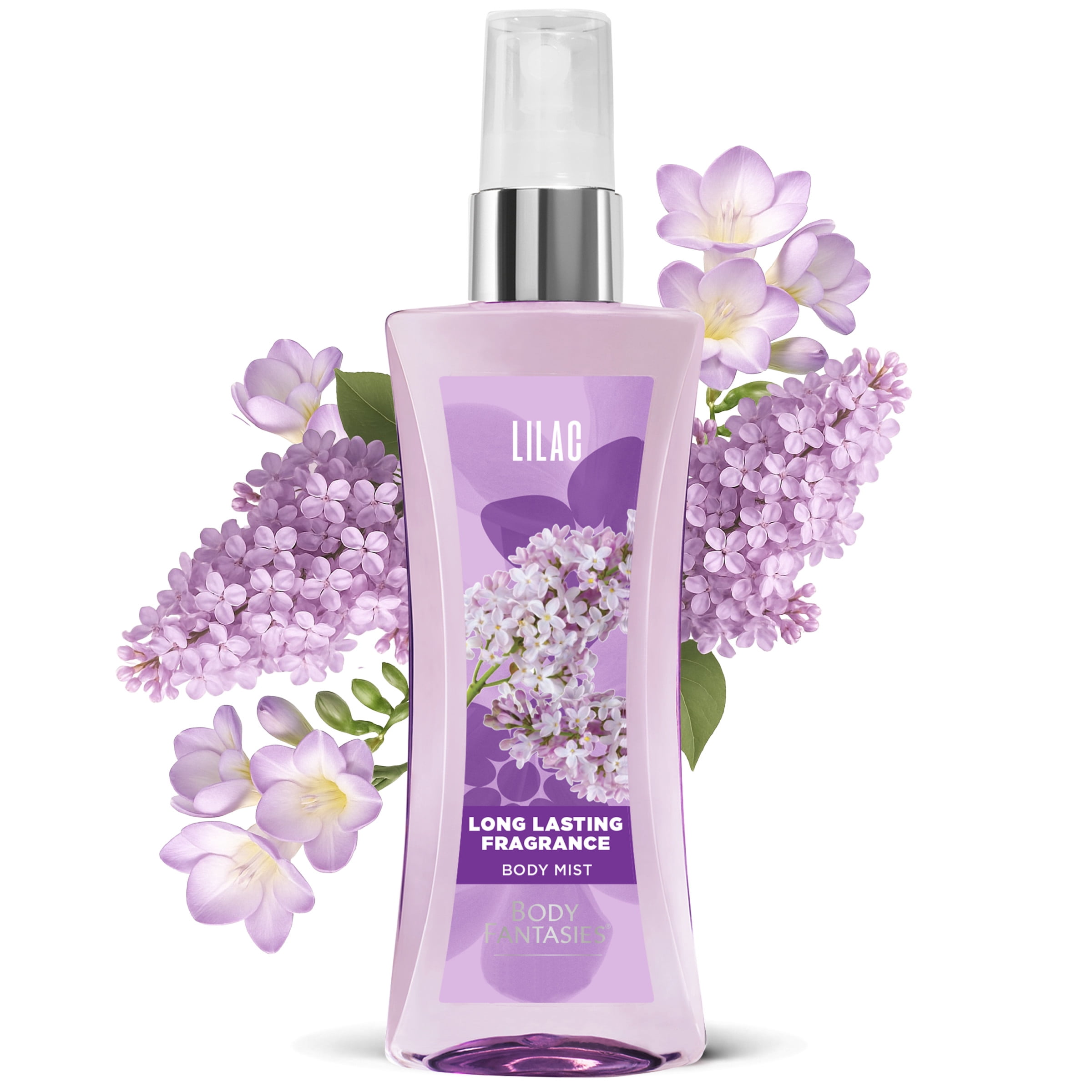 (3 pack) Body Fantasies Lilac Body Spray for Women, 3.2 fl oz