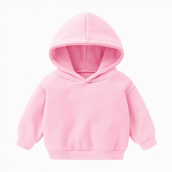 Girls Long Sleeve Hooded Sweatshirt Thick Graphic Hoodie Cute Pullovers Tops,6-12 Months 12-24 Months 2t 3t 4t 5t 6t 7t 8t 9t Children Pink 3-4 Years