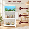 thumbnail image 2 of White 10 Gallon Metal Frame Aquarium Stand with Storage Cabinet and Open Shelf, 2 of 8