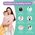 thumbnail image 6 of Ergonomic Baby Carrier for Newborn to Toddler, Cotton Adjustable Slings. Green, Amamantas., 6 of 8
