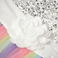 thumbnail image 5 of Uhnice Little Girl's Sequin Sleeveless Mesh Rainbow Dress for Wedding Party (White, 3-4/110), 5 of 7