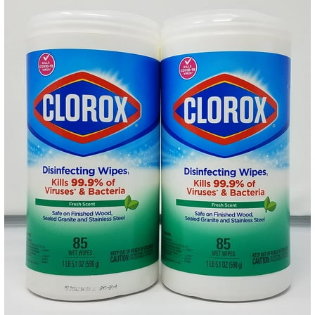 Clorox Disinfecting Wipes Fresh Scent 85Ct Pack Of 2 170 Count Total