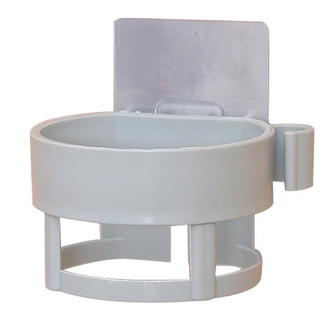 Bearachild Soporte para secador de pelo sin perforación montado en la pared, estante de almacenamiento ABS, organizador de baño, estante colgante para el Almacenamiento y organización del hogar