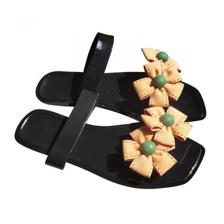 

Todqot Slippers for Women- Sandals Women Comfy Flat Summer Quick Dry Anti Slip Open Toe Slippers Black 42