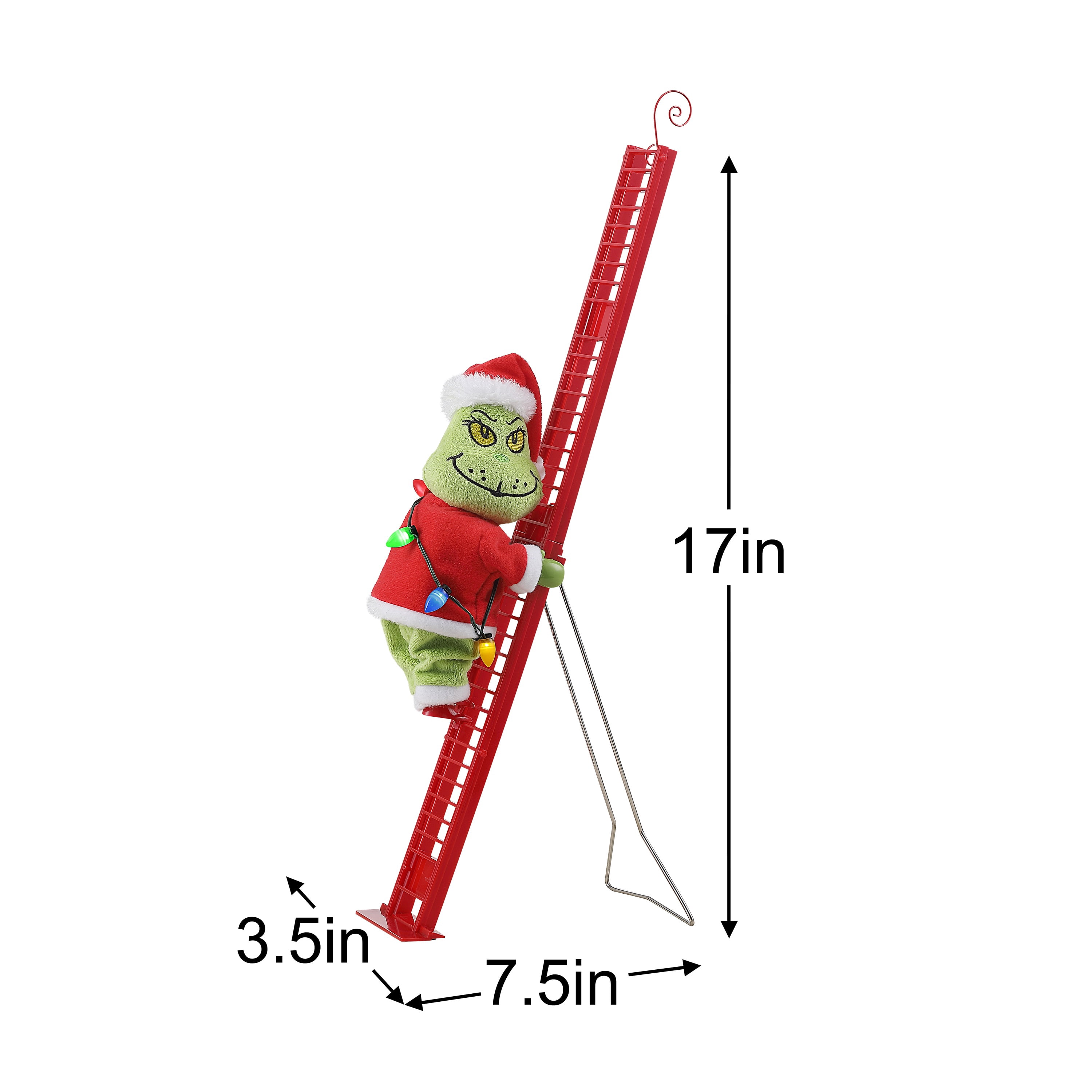GRINCH 17" Animated Tabletop Climber Decoration