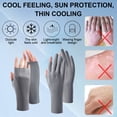 thumbnail image 4 of 2 Pairs Sunblock Gloves Protection Driving Gloves Summer Outdoor Gloves for Women and Girls, 4 of 5