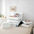 thumbnail image 6 of Manfei Children Kids Cute Floral Penguin 7 Pieces Bedding Comforter Set,Cartoon Animal Full Bedding Set Lightweight,Watercolor Wildlife Flower Fitted Sheet Flat Sheet,Microfiber Bedroom Decor, 6 of 8