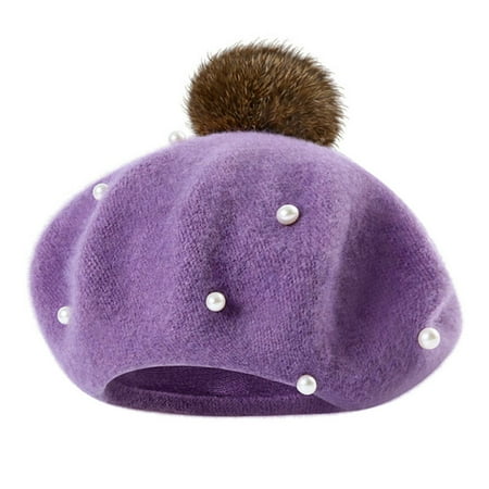 

Relanfenk Baby Hats Toddler Kids Boys Girls Pearly Ball Beanie Winter Warm Cap Hat