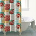 thumbnail image 4 of Pioneer Flower Floral Print Pattern Shower Curtain 84"x72" ,Bathroom Decorative Shower Curtains Set with 12 Hooks,Modern Waterproof Washable Shower Curtain, 4 of 6