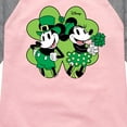 thumbnail image 3 of Disney - Mickey Minnie Shamrock - Toddler And Youth Girls Raglan Graphic T-Shirt, 3 of 5