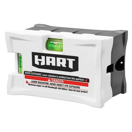 HART 10-Foot Laser Level, Horizontal and Vertical Bubble Vials