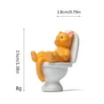 thumbnail image 5 of YIEMEEN Resin Cat on Toilet Landscaping Ornaments Cartoon Animal Figurine for Home Decorations Desktop Mini Garden Accessories, 5 of 11