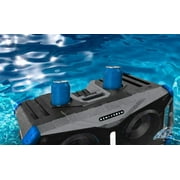 Gemini Sound SoundSplash 400W Floating Waterproof Wireless Bluetooth Speaker, LED Light Show, Dual 8 Woofers & NFC Pairing - Perfect for Pool Parties, Beach, Travel & Home Fun Blue/Gray
